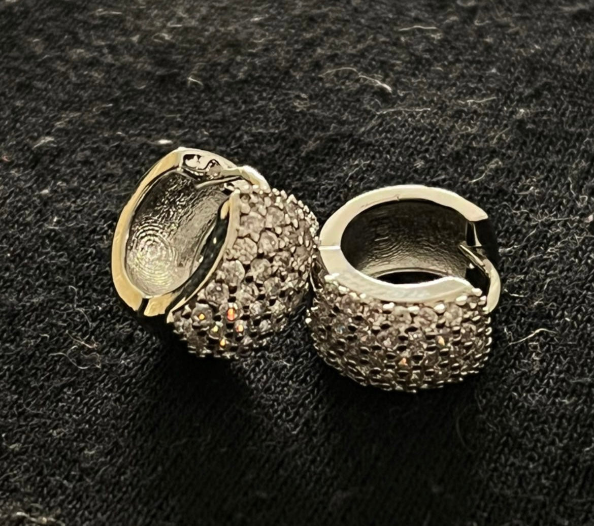 925 Silver Plated Hoops NJR (pair)