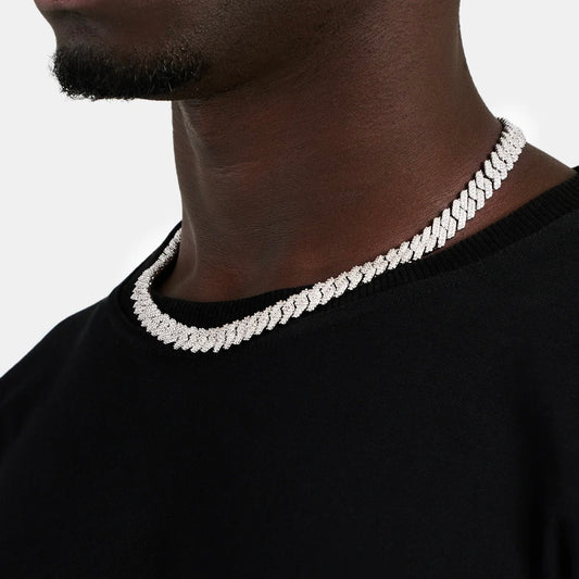 10MM CORRENTE DIAMOND PRONG LINK