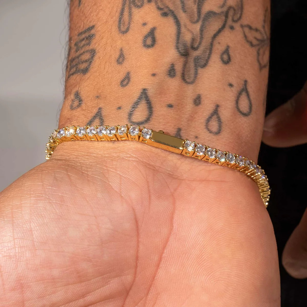3MM PULSEIRA TENNIS PREMIUM - BANHADO A OURO 18K