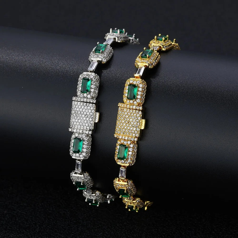 💎 Pulseira Iced Emerald – TS Jewels