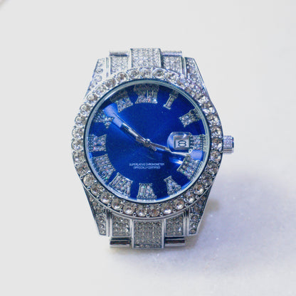 Relógio Holly (Ice Cravejado) Azul