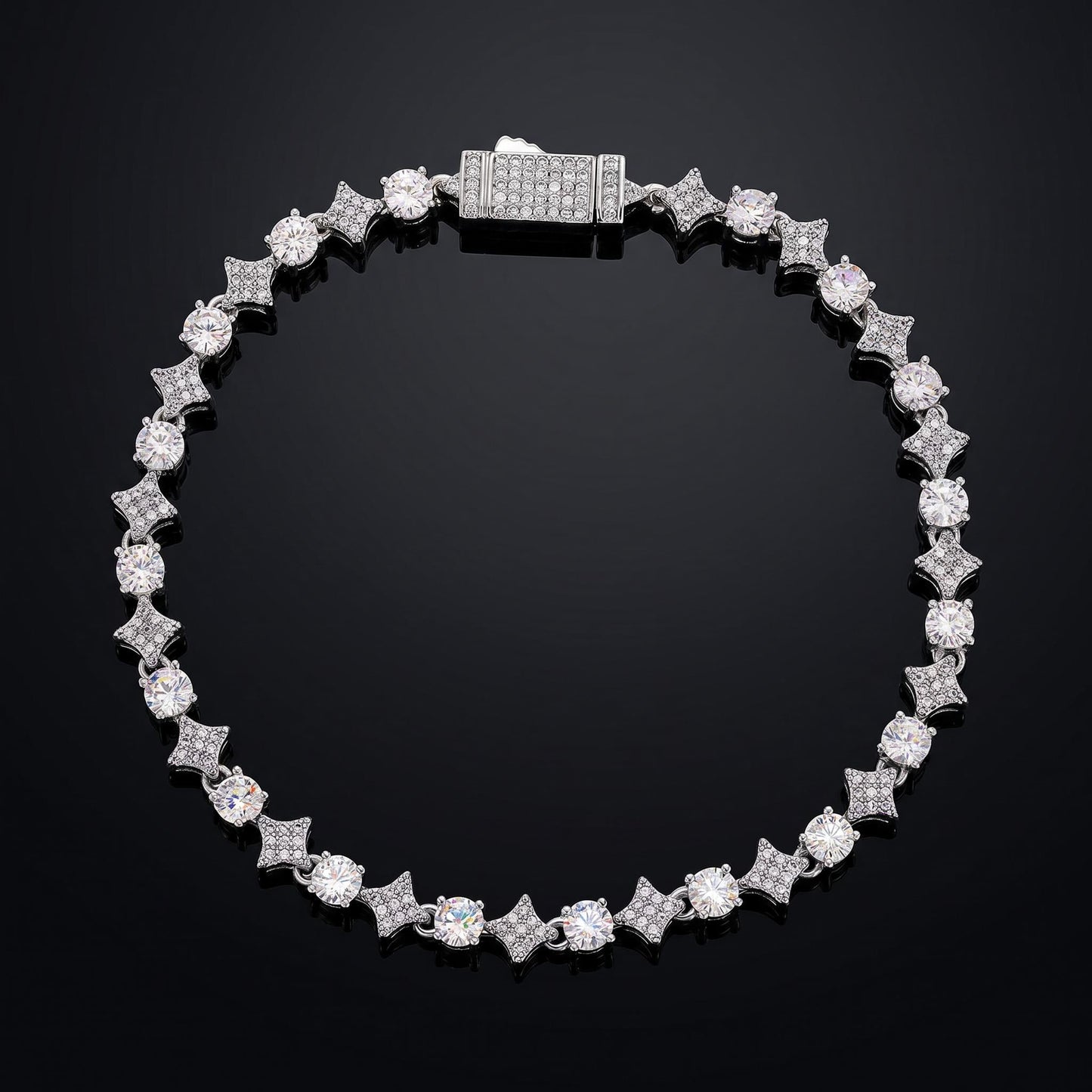 Pulseira de tênis Iced Out Star
