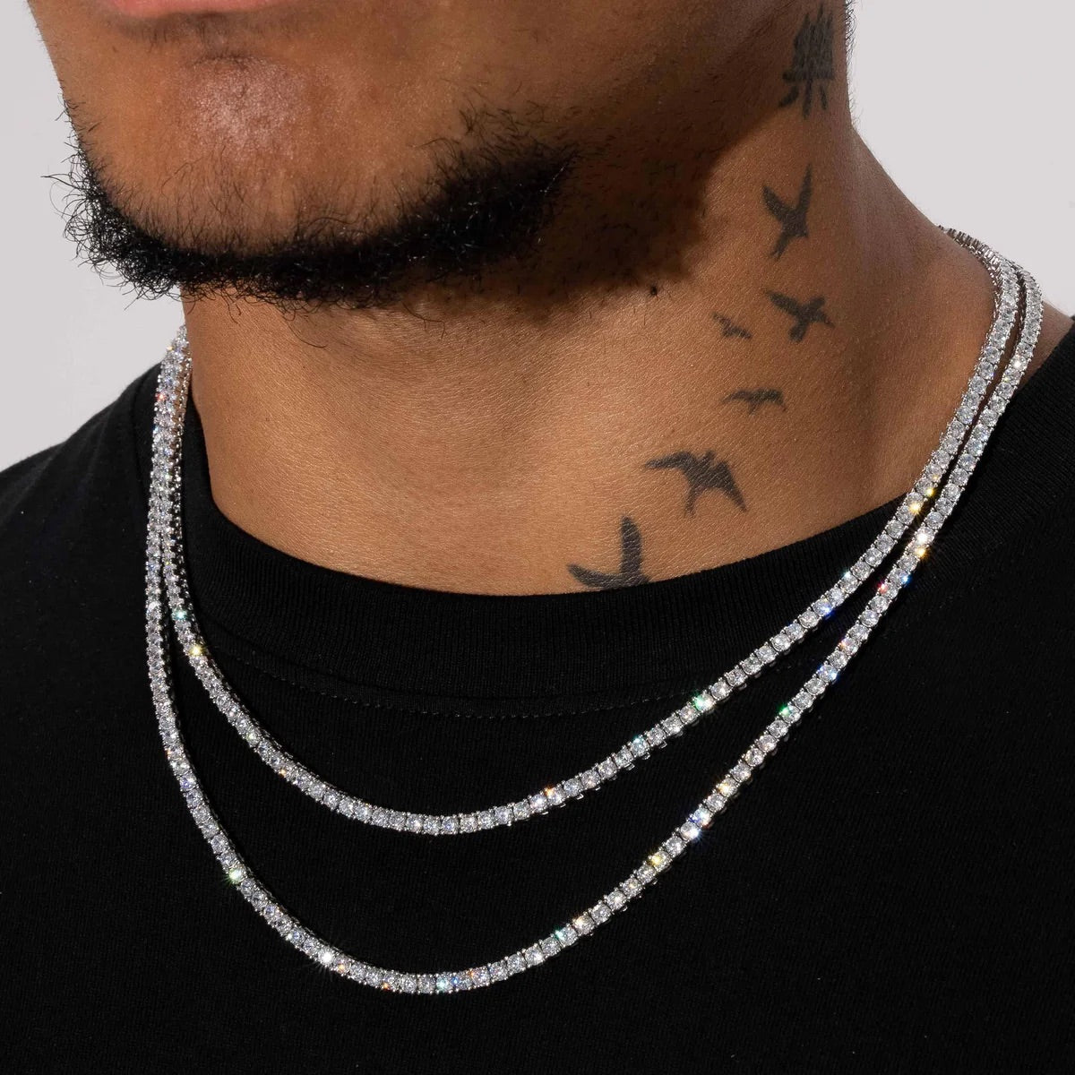 3MM CORRENTE TENNIS PREMIUM - BANHADO A PRATA 925