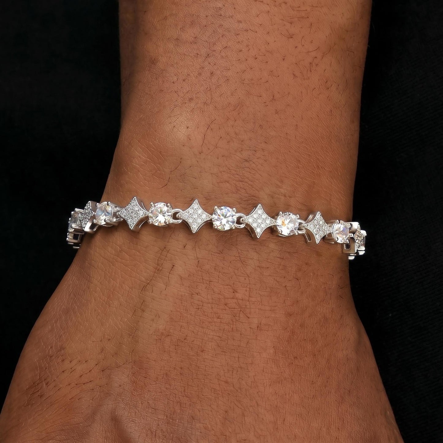 Pulseira de tênis Iced Out Star
