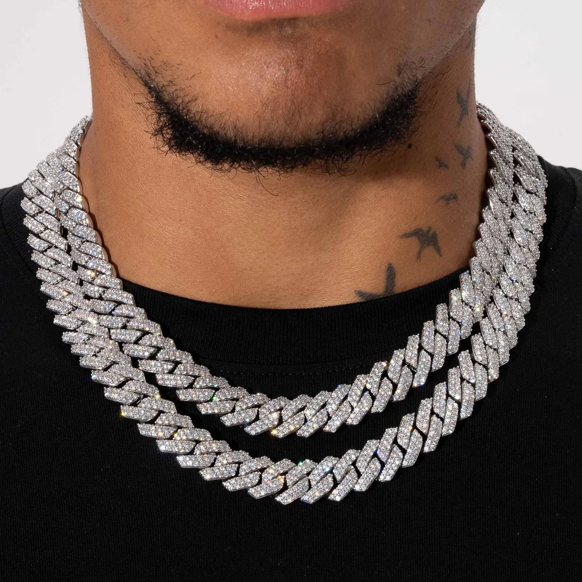 14MM CORRENTE DIAMOND PRONG LINK