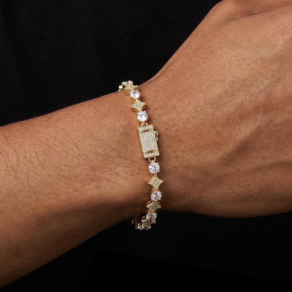 Pulseira de tênis Iced Out Star