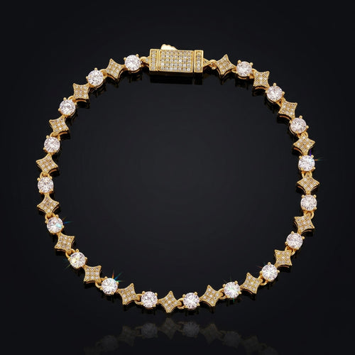 Pulseira de tênis Iced Out Star