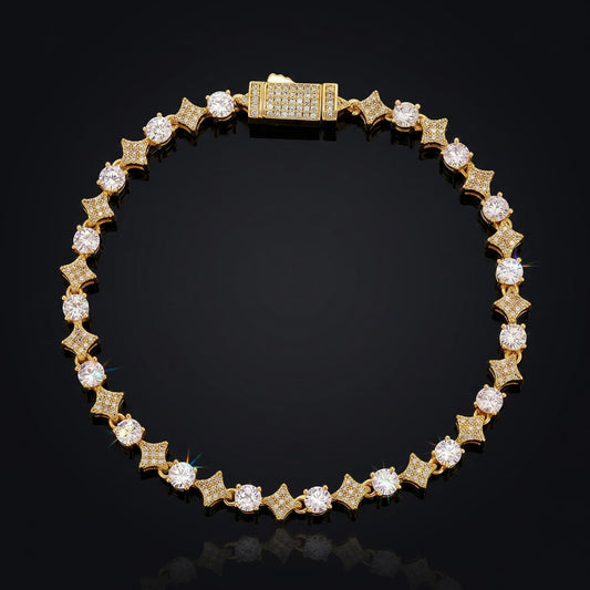 Pulseira de tênis Iced Out Star