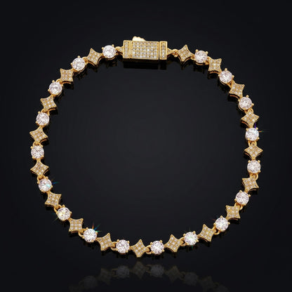 Iced Out Star Tennis Bracelet