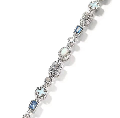Pulseira Pedras Múltiplas TS (6MM) Blue