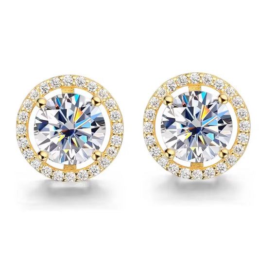 Brinco masculino ICE cravejado 9mm