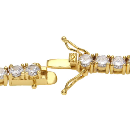 5MM PULSEIRA TENNIS PREMIUM - BANHADO A OURO 18K