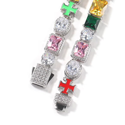 Pulseira com Pedras Múltiplas TS (10MM)