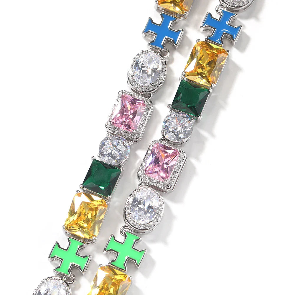 Pulseira com Pedras Múltiplas TS (10MM)