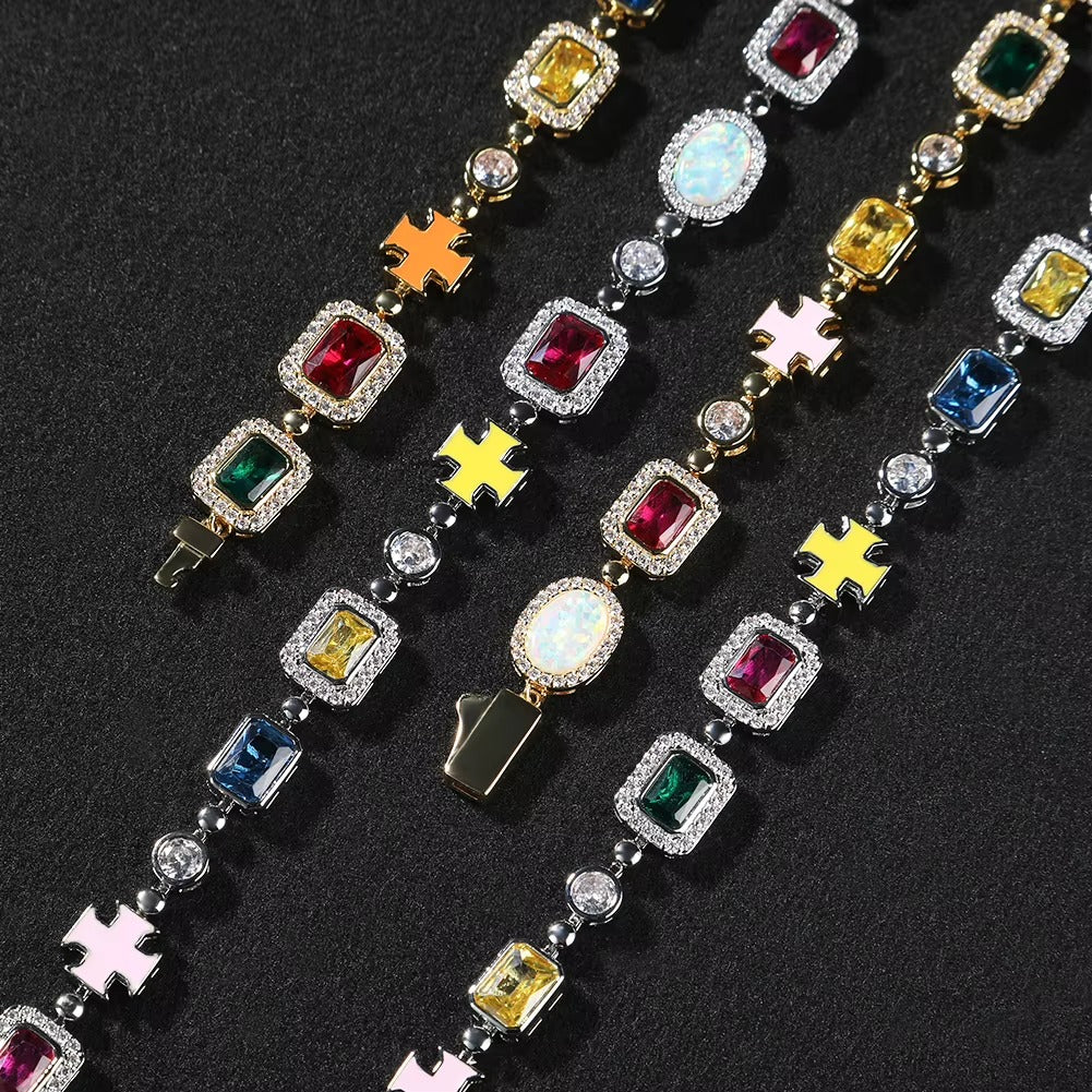 PULSEIRA PEDRAS MÚLTIPLAS PREMIUM TS(8MM)