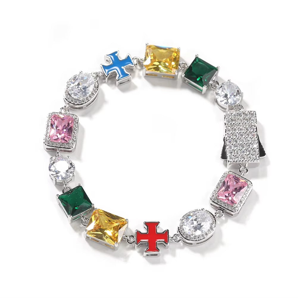 Pulseira com Pedras Múltiplas TS (10MM)