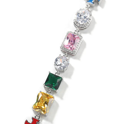 Pulseira com Pedras Múltiplas TS (10MM)