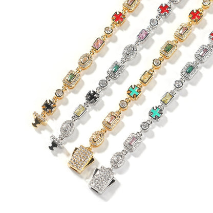 Corrente com Pedras Múltiplas TS (6MM) Gold