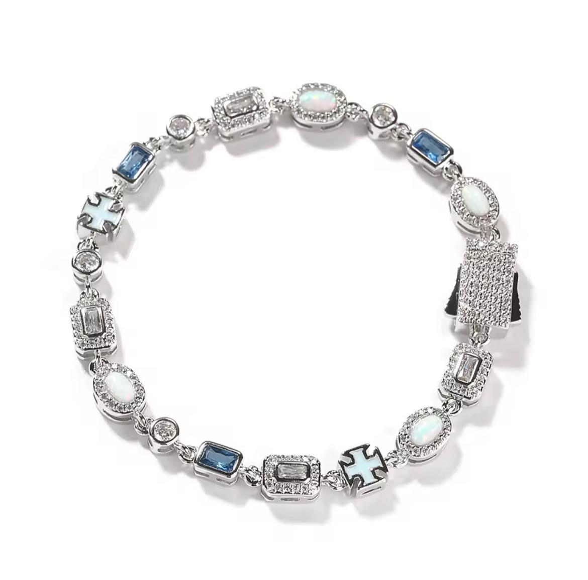 Pulseira Pedras Múltiplas TS (6MM) Blue