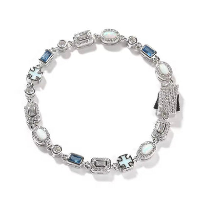 Pulseira Pedras Múltiplas TS (6MM) Blue