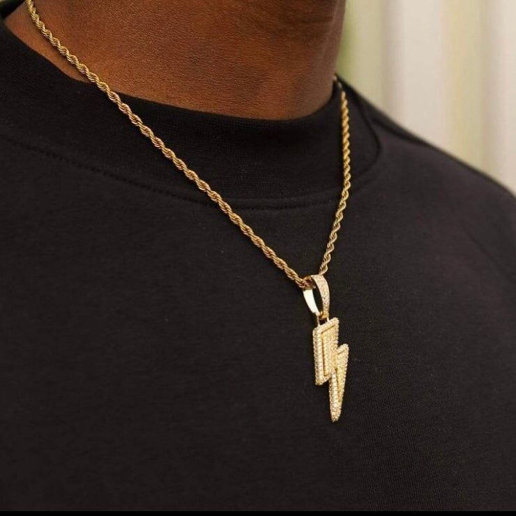 PINGENTE RAIO - BANHADO A OURO 18K