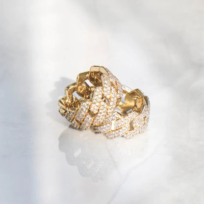 ANEL DIAMOND PRONG - BANHADO A OURO 18K