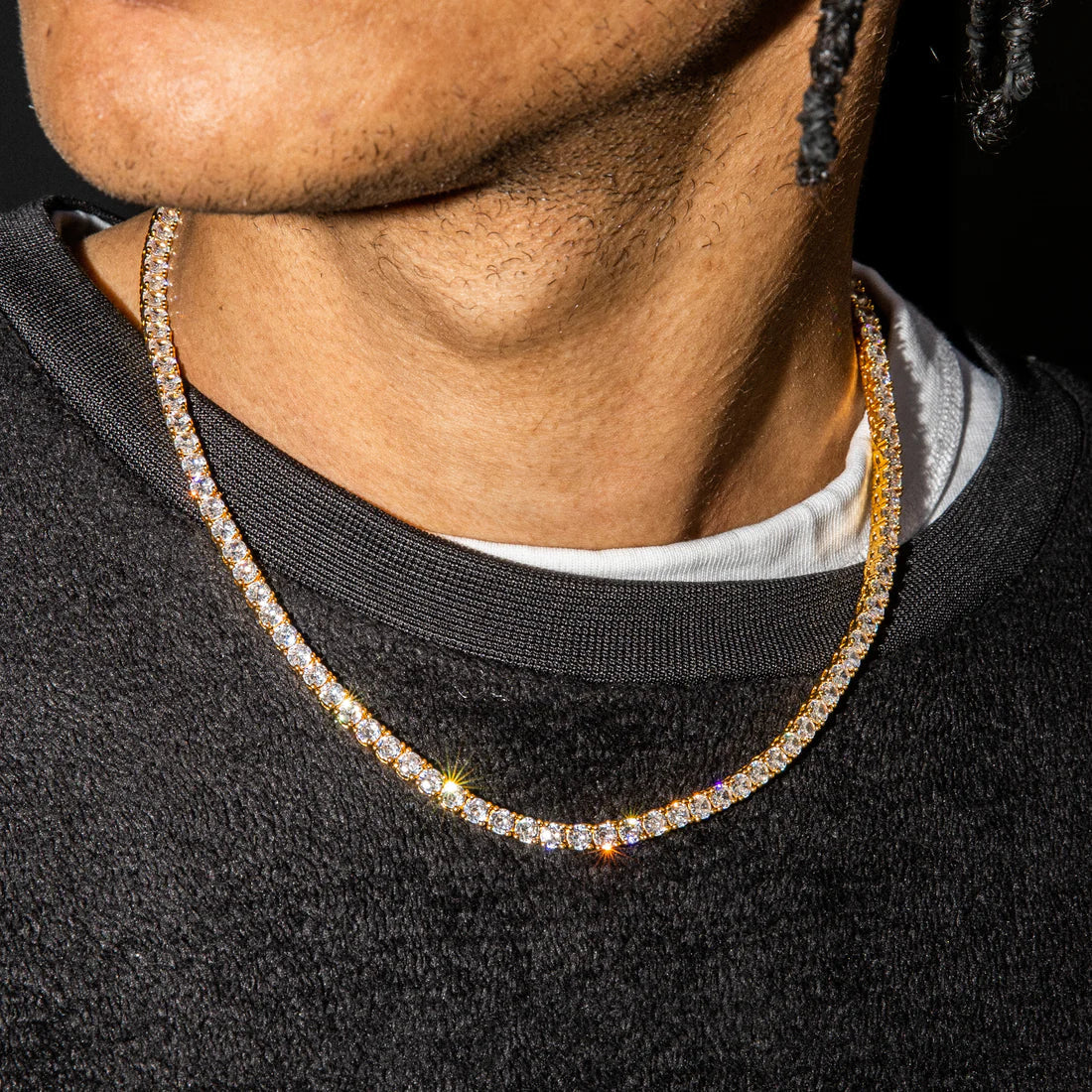 5MM CORRENTE TENNIS PREMIUM - BANHADO A OURO 18K