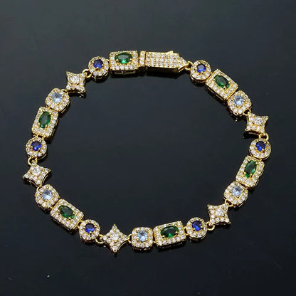Corrente + Pulseira Tennis 6MM Retangular Colorida – TS Jewels