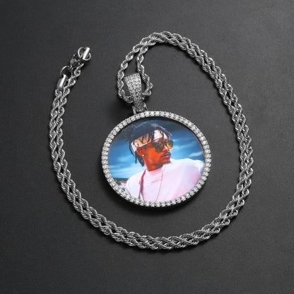 Pingente TS Jewels Foto Personalizado e CORRENTE ROPE DE BRINDE